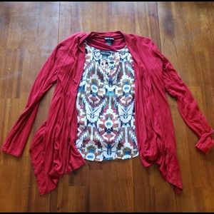 Wet Seal Aztec Sweater and Tank Top set